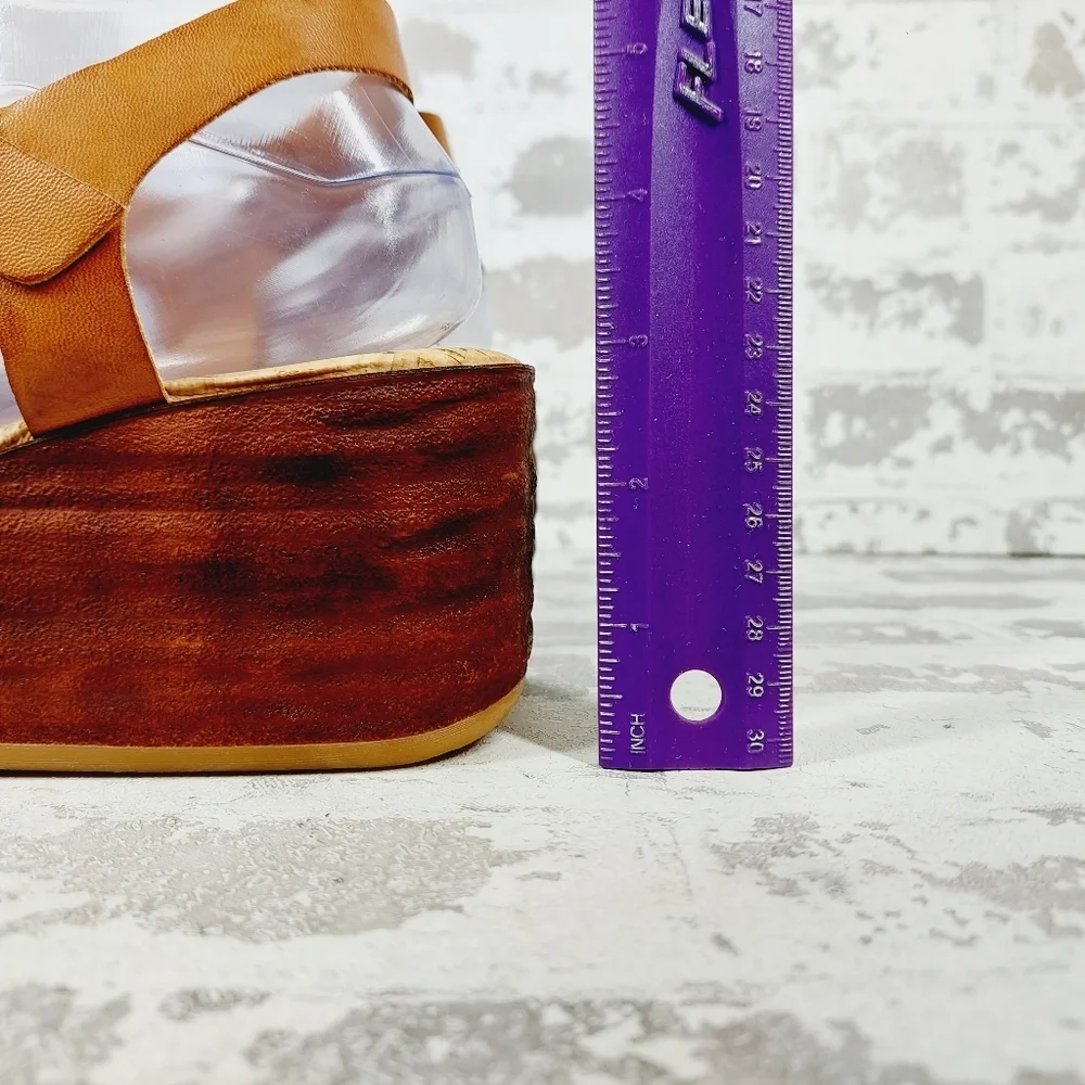 New KORKS Marley Tan Strappy Wedge Sandal H330 - Picture 2 of 11